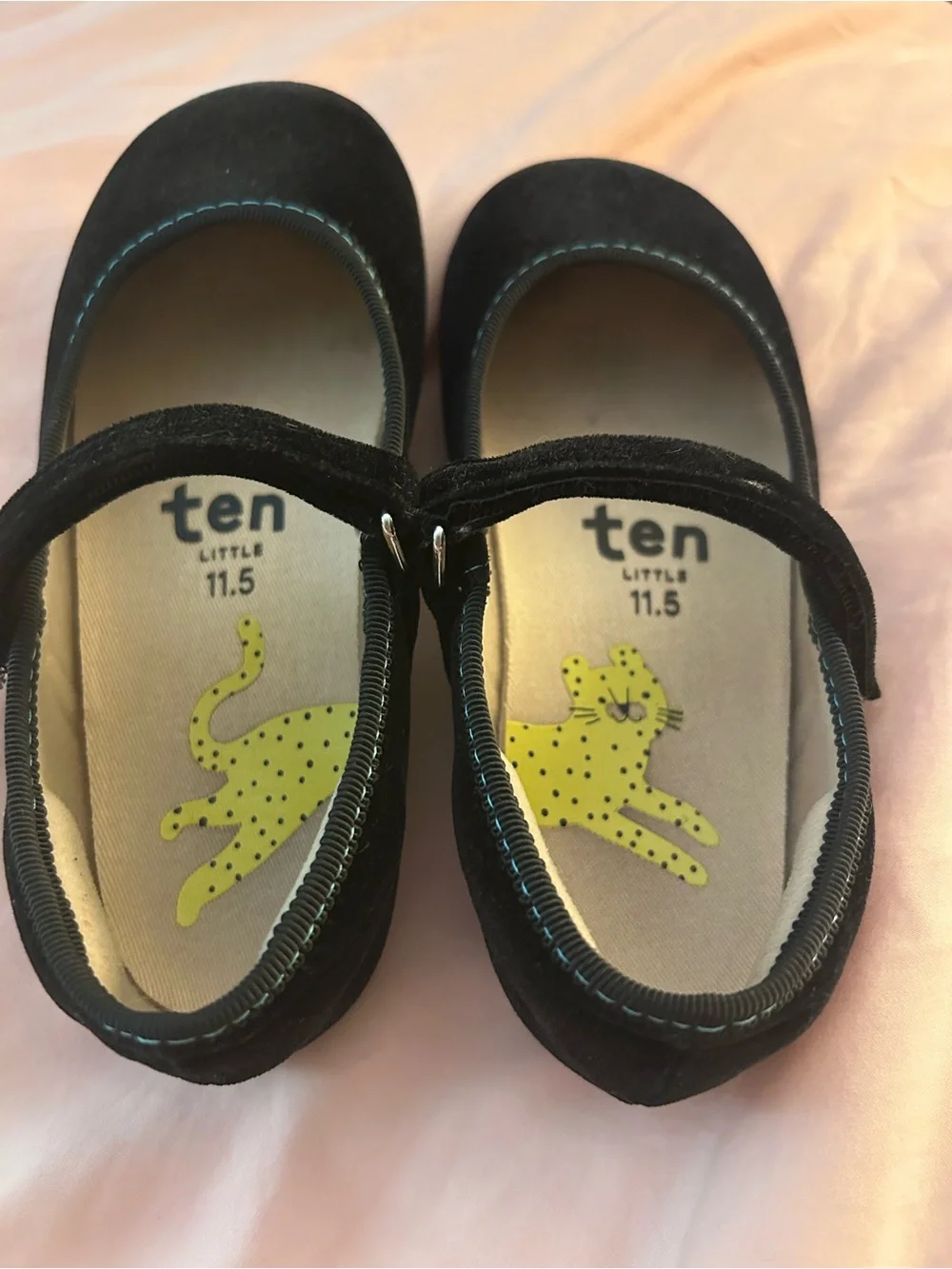 EUC Ten Little Velvet Ballet Flats in Black, old size 11.5 (new Sz 11)